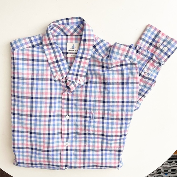 Johnnie-O Men’s Damien Classic fit Check Print Button Down Shirt Size XL - Picture 1 of 6